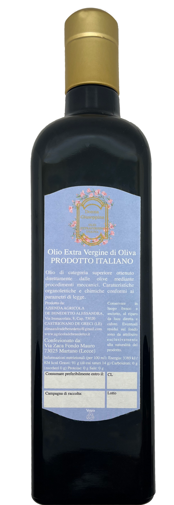 Olio extravergine d'Oliva biologico Donna Giuseppina